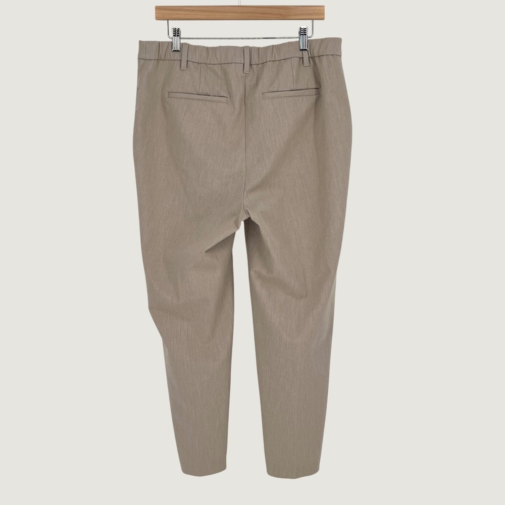 J. Jill Women Tapered Leg Elastic Back Trouser Pant Size 16 Taupe Career Modest - Picture 2 of 12